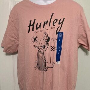Hurley Light Pink Cotton Tee